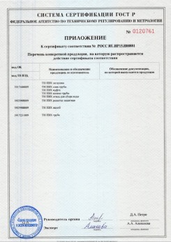2020.02.06 Северск - Приложение 1 к сертификату изделия системы водосточной.